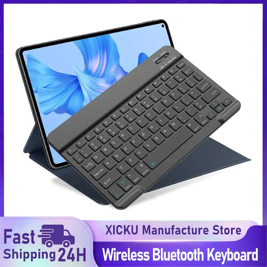 Slim Bluetooth Keyboard – 7"/10" | Wireless, Multi-Device, Rechargeable