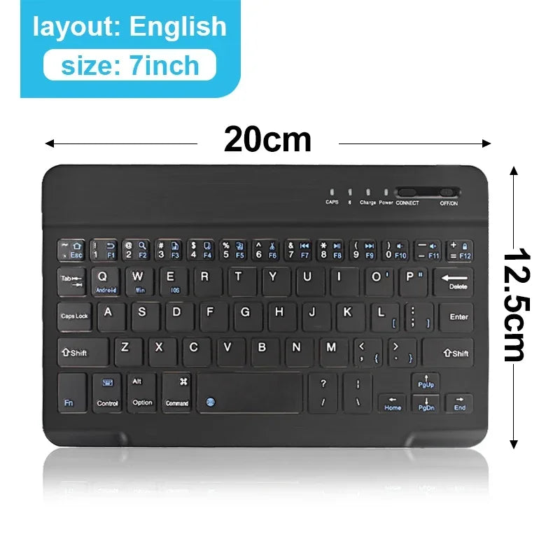Slim Bluetooth Keyboard β 7"/10" | Wireless, Multi-Device, Rechargeable