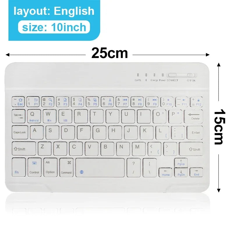 Slim Bluetooth Keyboard β 7"/10" | Wireless, Multi-Device, Rechargeable