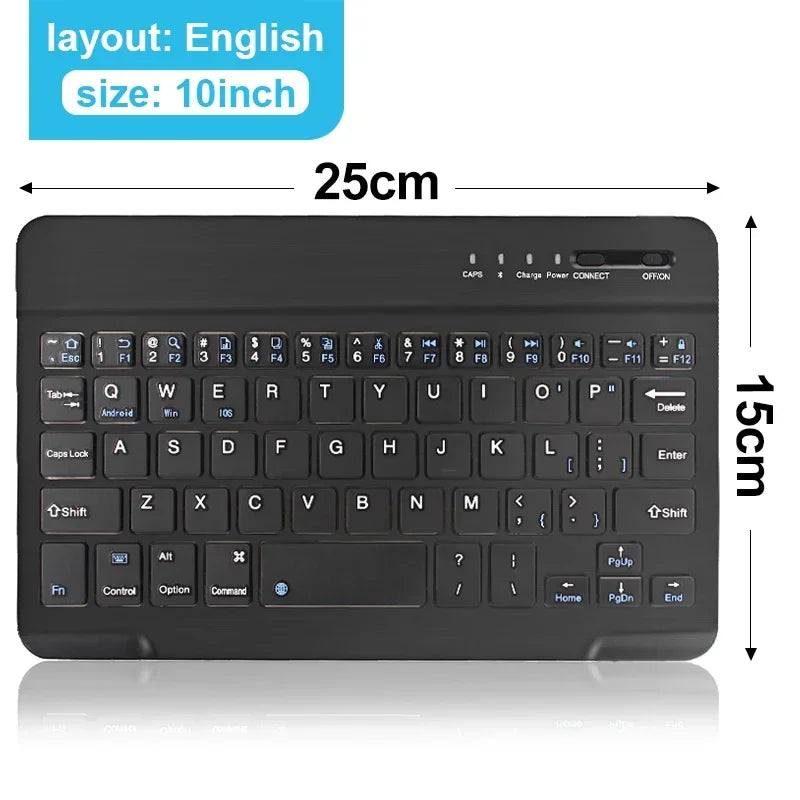 Slim Bluetooth Keyboard β 7"/10" | Wireless, Multi-Device, Rechargeable