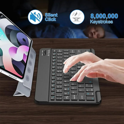 Slim Bluetooth Keyboard – 7"/10" | Wireless, Multi-Device, Rechargeable